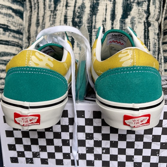 Vans Skate Old Skool Aloha Marine/Gold MENS - Picture 14 of 16